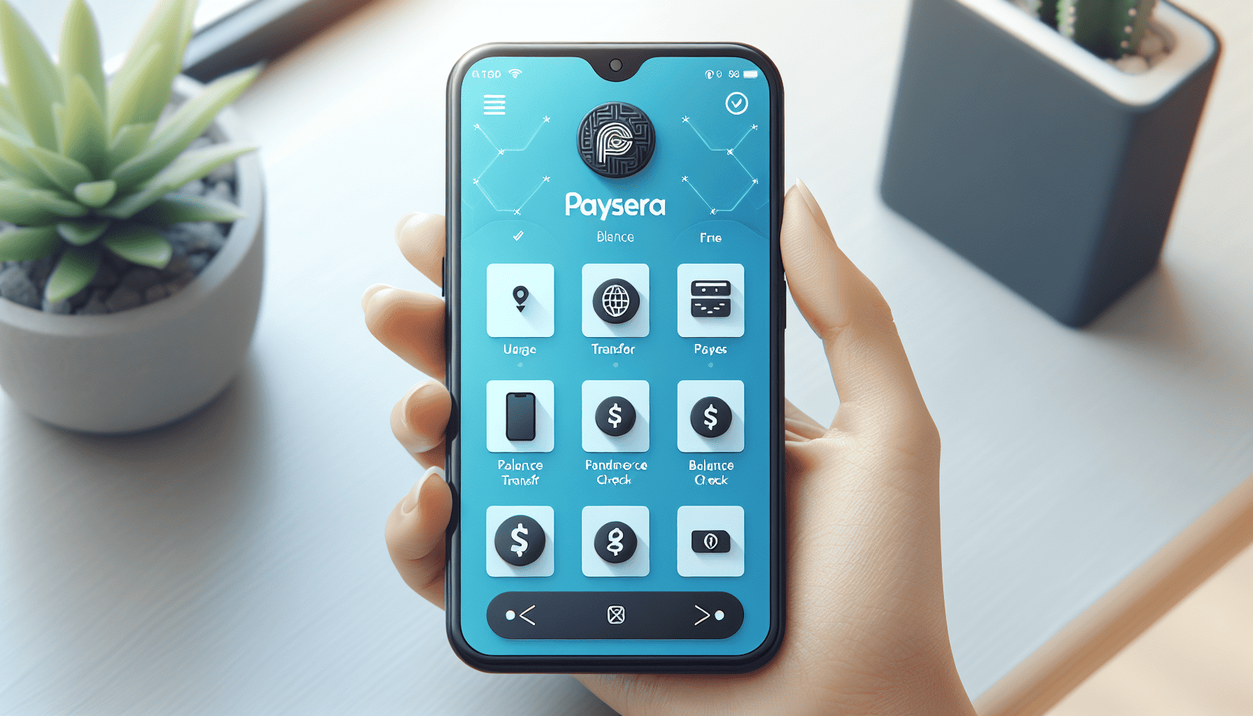 Paysera mobile app interface